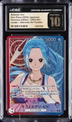 2025 ONE PIECE JPN HEROINES ED ALT ART #EB03-001 NEFELTARI VIVI CGC 10 PRISTINE - Image 1