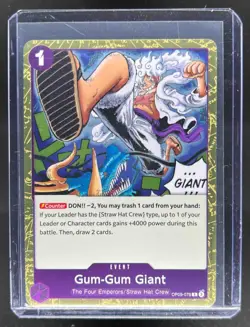 2024 One Piece Emperors in the New World Gum-Gum Giant Rare #OP09-078 - Image 1
