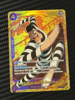 One Piece Memorial Collection Mr.2 Bon Kurei (Bentham) EB01-061 SEC Foil NM - Image 1