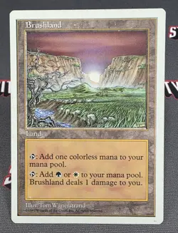 MTG Brushland - 5th Edition Magic the Gathering Card # 412 - Image 1
