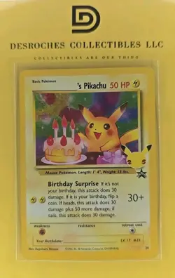 🔥Pokemon TCG Birthday Pikachu #24 Celebrations 25th Anniversary Card Promo🔥📈 - Image 3