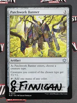 MTG Patchwork Banner- Signed -Bloomburrow Magic the Gathering Card # 247 - Image 1