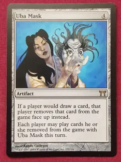 Magic The Gathering CHAMPIONS OF KAMIGAWA UBA MASK artifact card MTG - Image 1