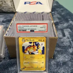 Pokemon Card Raichu 1st Edition Expedition Japanese 081/128 PSA 10 GEM MT - Image 1