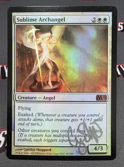 MTG FOIL Sublime Archangel- Signed - Magic 2013 Magic the Gathering Card # 036 - Image 1