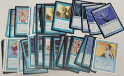 MTG Magic The Gathering Blue Rare Mythic Lot of 50 Cards DMG/PR/HP Played BU1 - Image 1