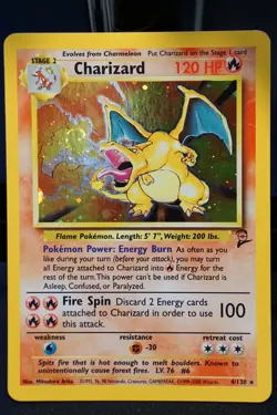 Sweet Swirl! Charizard 4/130 - Base Set 2 Pokemon Card Holo LP - Image 4