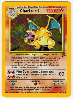Sweet Swirl! Charizard 4/130 - Base Set 2 Pokemon Card Holo LP - Image 5