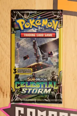 Pokemon Cards: Sealed Celestial Storm 3 Card Booster Pack - Image 1