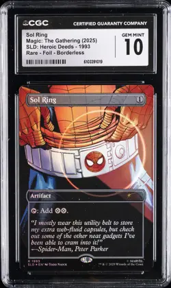 2025 MAGIC: THE GATHERING RARE FOIL BORDERLESS SOL RING CGC 10 GEM MINT - Image 1