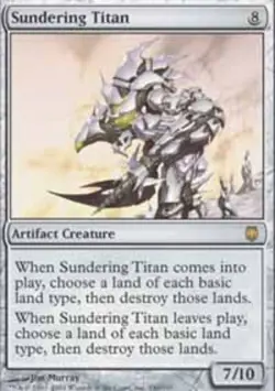MTG Sundering Titan, Darksteel, Damaged, English - Image 1