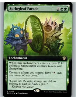 Springleaf Parade - Extended Art - Lorwyn Eclipsed - MtG- NM - Image 1