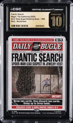 2025 MTG SLD: DAILY BUGLE BREAKING NEWS #1996 FRANTIC SEARCH CGC 10 PRISTINE - Image 1