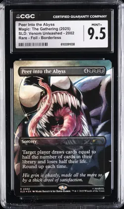 2025 MAGIC: THE GATHERING UNLEASHED RARE FOIL PEER INTO THE ABYSS CGC 9.5 - Image 1