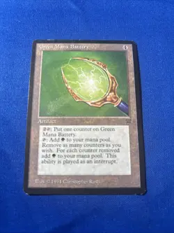 GREEN MANA BATTERY LP Legends Original mtg Magic fast shipping - Image 1