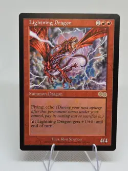 Lightning Dragon X1 USG MTG Urza's Saga B1 - Image 1