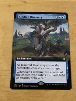 Kindred Discovery Extended Art MTG CLB: Battle for Baldur's Gate NM English - Image 1