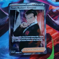 Pokemon Team Rocket's Giovanni 225/182 Sv10 Ultra Rare Holo Trainer - Image 1