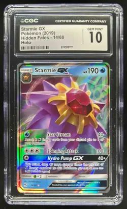 2019 Pokemon SM Hidden Fates Starmie GX Holo #14/68 CGC 10 - Image 1