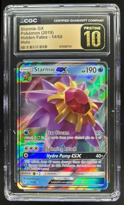 2019 Pokemon SM Hidden Fates Starmie GX Holo #14/68 CGC 10 Pristine - Image 1