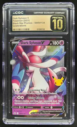 2021 Pokemon Black Star Promo Dark Sylveon Celebrations #SWSH134 CGC 10 Pristine - Image 1