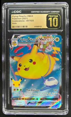 2021 Pokemon SWSH Celebrations Flying Pikachu VM Holo #007/025 CGC 10 Pristine - Image 1
