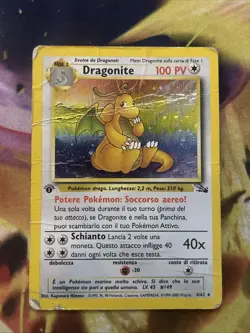 2000 Pokemon ITALIAN Dragonite Holo Prima Edizione 1st Edition 4/62 Heavy Play - Image 1