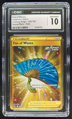 2021 Pokemon SWSH Chilling Reign Fan of Waves Secret Rare #226/198 CGC 10 - Image 1