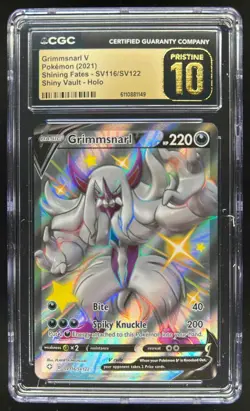2021 Pokemon SWSH Grimmsnarl V Shiny Vault Holo #SV116/SV122 CGC 10 Pristine - Image 1