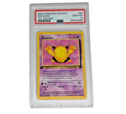 💎 PSA 10 Pokemon 1st Edition Rocket Drowzee #54 | 2000 Team Rocket GEM MINT - Image 1