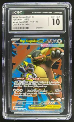 2025 Pokemon Mega Evolution Kangaskhan ex Ultra Rare #164/132 CGC 10 - Image 1