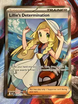 Lillie's Determination 169/132 Me01: Mega Evolution Holo Pokemon Card - Image 1