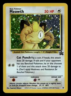 Meowth 10 Gameboy Holo Promo Wizards Black Star Promos Pokemon MP - Image 1