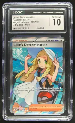 2025 Pokemon Mega Evolution Lillie's Determination Ultra Rare #169/132 CGC 10 - Image 1