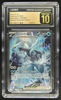 2025 Pokemon Black Bolt Kyurem ex Special Illustration Rare #165/086 CGC 10 - Image 1