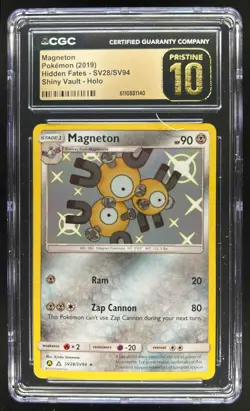 2019 Pokemon SM Magneton Shiny Vault Holo Rare #SV28/SV94 CGC 10 Pristine - Image 1