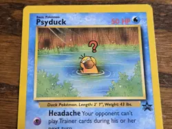Pokemon Wotc Black Star Promo # 20 Psyduck,,not played - Image 2