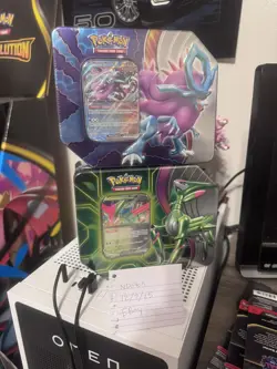 Pokemon TCG 2 Factory Sealed Paradox Clash Tins Walking Wake & Iron Leaves - Image 1