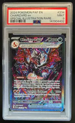 2024 Pokemon Paldean Fates Charizard ex #234/091 PSA 9 - Image 1