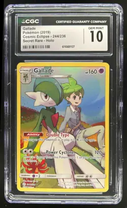 2019 Pokemon Sun & Moon Cosmic Eclipse Gallade Secret Rare #244/236 CGC 10 - Image 1