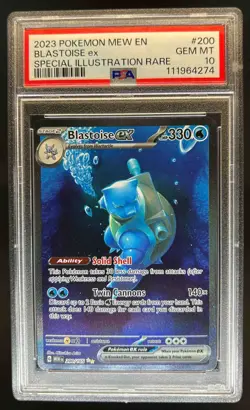 2023 Pokemon SV 151 Blastoise ex #200/165 PSA 10 - Image 1