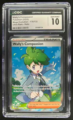 2025 Pokemon Mega Evolution Wally's Compassion Ultra Rare #176/132 CGC 10 - Image 1