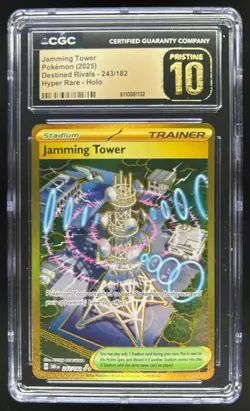 2025 Pokemon Destined Rivals Jamming Tower Hyper Rare #243/182 CGC 10 Pristine - Image 1