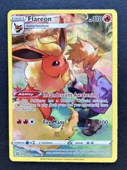 Pokemon TCG - Flareon Holo Secret Rare Card TG01/TG30 Brilliant Stars Gallery LP - Image 1