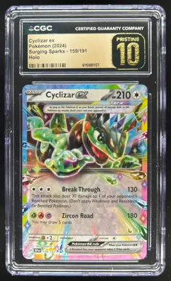 2024 Pokemon Surging Sparks Cyclizar Ex Holo #159/191 CGC 10 Pristine - Image 1