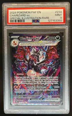 2024 Pokemon Paldean Fates Charizard ex #234/091 PSA 9 - Image 1