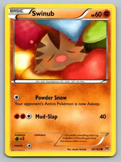 Pokemon TCG XY - BREAKthrough Swinub 80/162 - Image 1