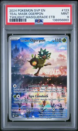2024 POKEMON SVP TWILIGHT MASQUERADE ETB PROMO #123 TEAL MASK OGERPON PSA 9 - Image 1