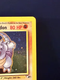 Pokemon Gym Heroes Holo Rare Unlimited Edition Brock’s Rhydon 2/132 - Image 5