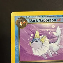 Pokemon TCG Dark Vaporeon 45/82 1st Edition Non-Holo 2000 Team Rocket WOTC NM - Image 2
